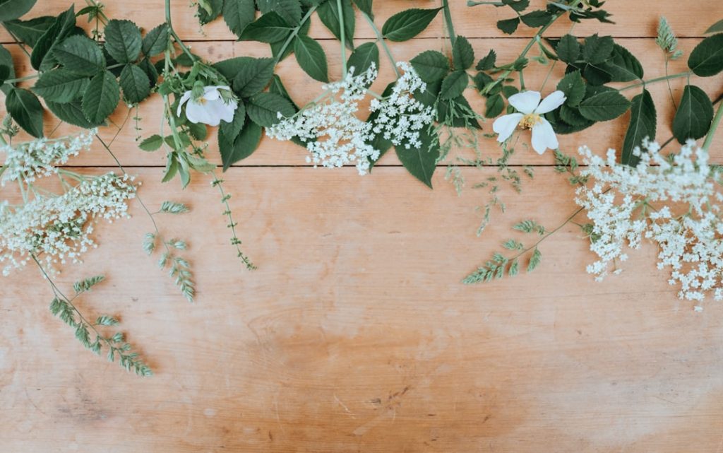 Photo casket, flowers